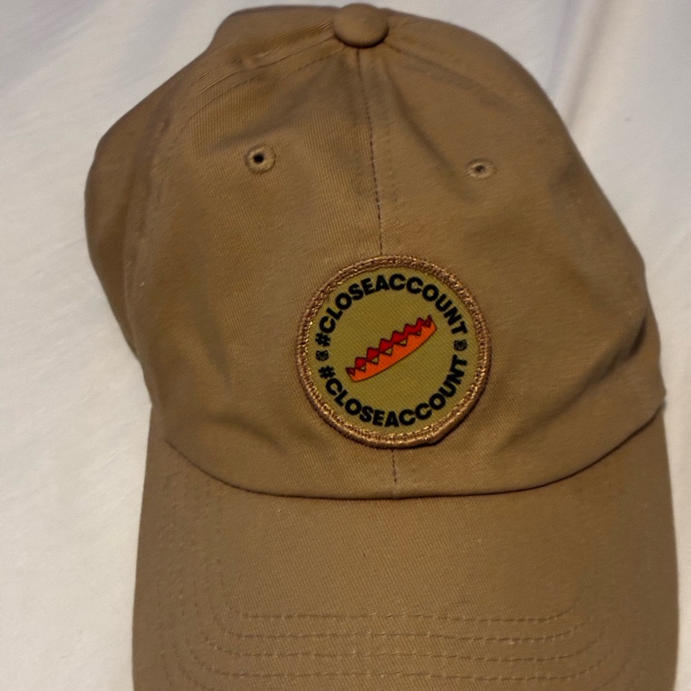 Tan Baseball Cap with Patch